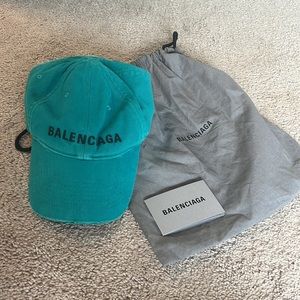 Balenciaga Teal Cap